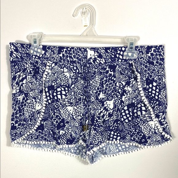 Lilly Pulitzer Women’s Challis pom-pom short in Upstream size medium - Picture 2 of 9